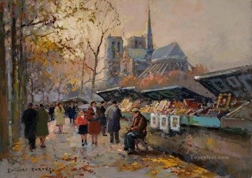 パリ Painting - パリのセーヌ川沿いの EC 書店